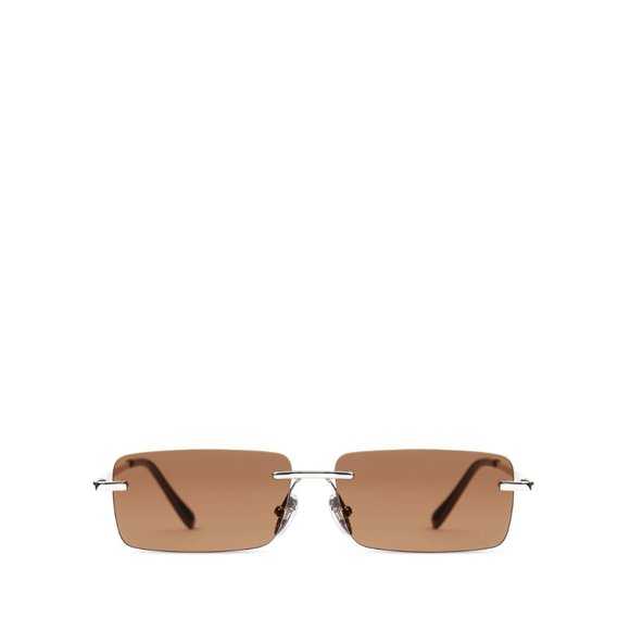 NWT & CASE - Banbe - The Smalls Sunglasses - Silver-Orange